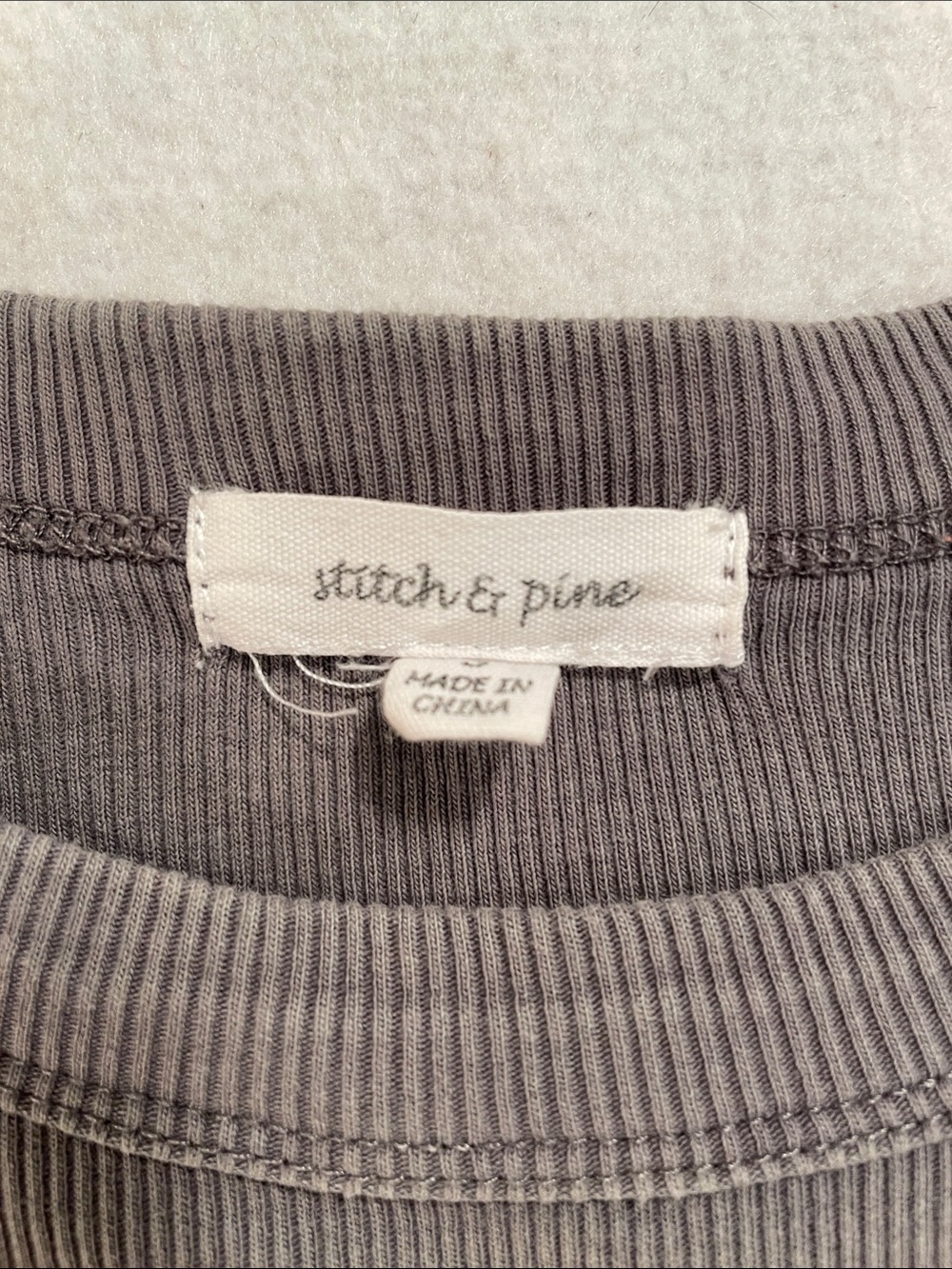 Gray Ribbed 'HOWDY' Studded Crop Top - Picture 2 of 6
